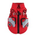 Waterproof Winter Dog Jacket with Chest-Back Zipper, for Small & Medium Breeds