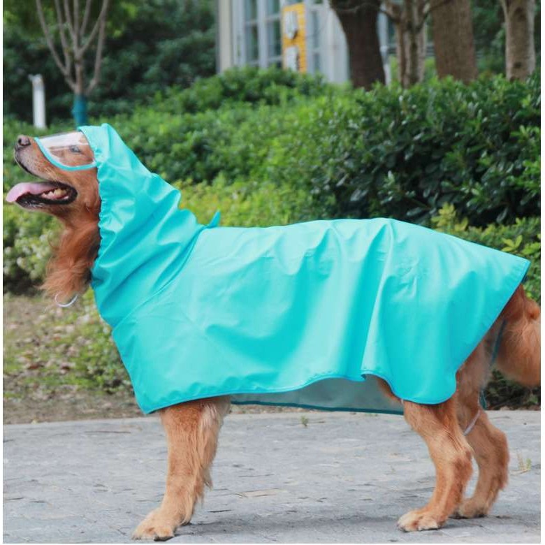 Belly-Cover Dog Raincoat – Hooded Poncho for Small to Large Dogs
